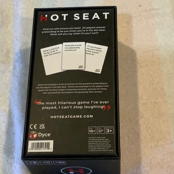 DYCE hot seat family friendly card game for all ages - Picture 5 of 5
